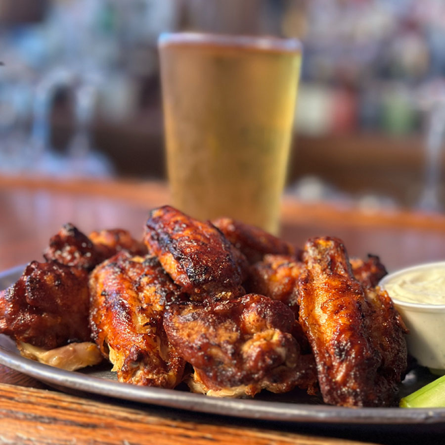 wings with beer