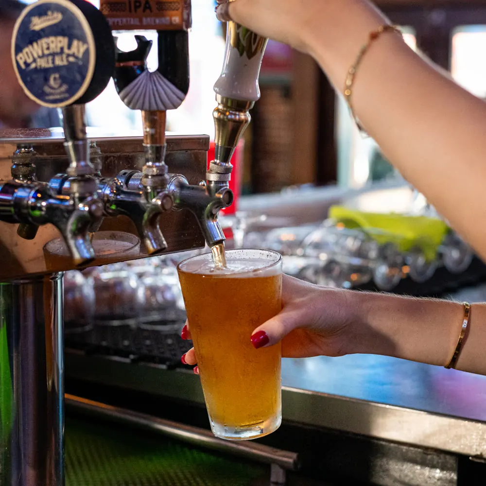 A pint of Powerplay Pale Ale